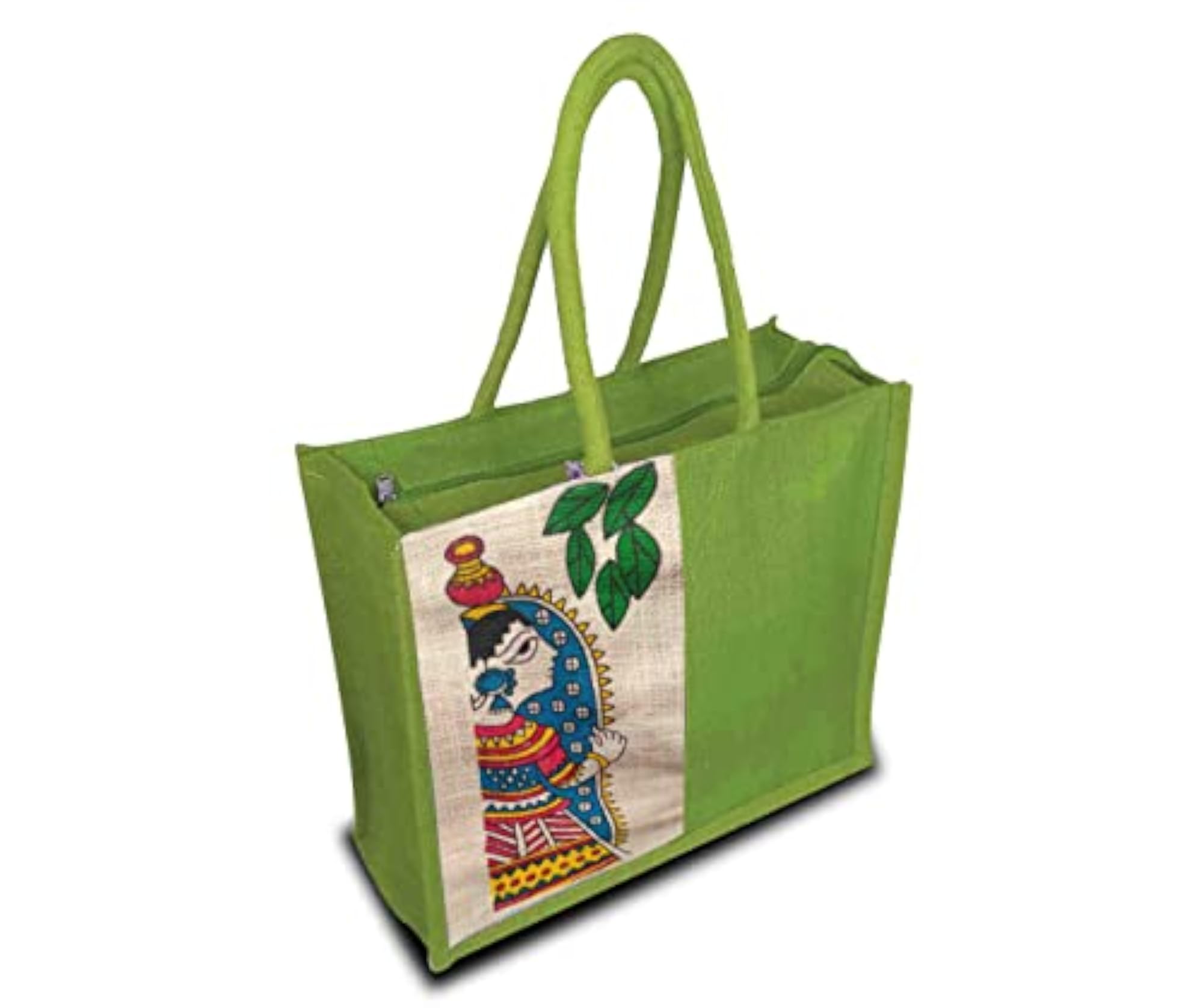 Eco-Friendly Jute Bag with Zip Closure, Multipurpose